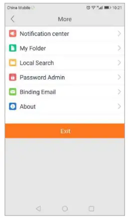 Ebitcam E2 720P Indoor PTZ CCTV IP Based Cloud Camera - Account Settings for Mobile Devices