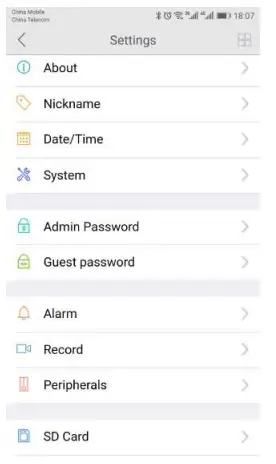 Ebitcam E2 720P Indoor PTZ CCTV IP Based Cloud Camera - Device Settings