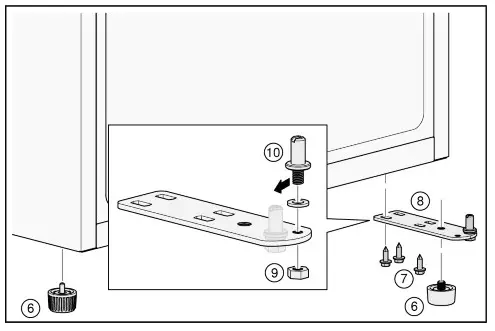 BOSCH GTV15NWEA Freezer - Changing door hinge of the appliance 3