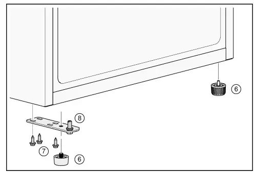 BOSCH GTV15NWEA Freezer - Changing door hinge of the appliance 4