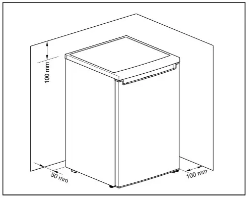 BOSCH GTV15NWEA Freezer - Wall clearance