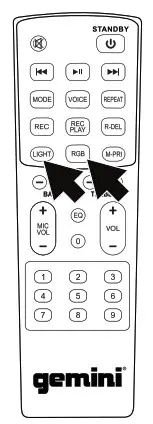 gemini GSYS-2000 Dual 8 Inch Bluetooth Part- CONTROLLING