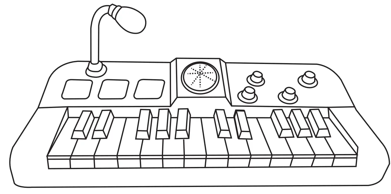 MGA 654817 EUC Real Jam Toy Keyboard