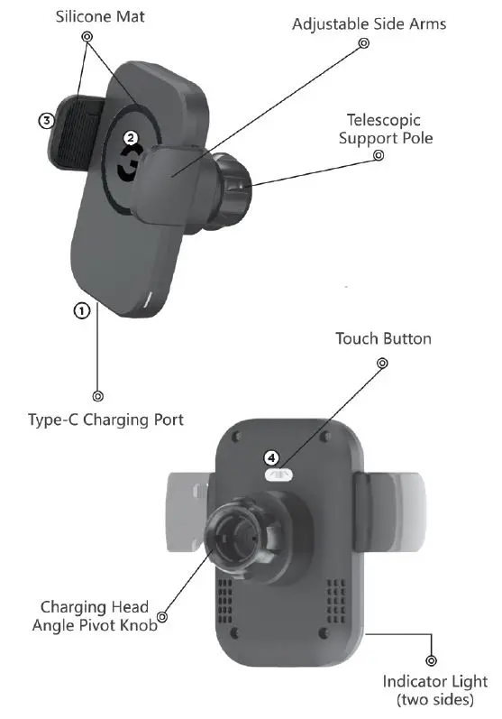 ENCASED CMMAG-A Magnetic Wireless Charging Car Mount fig-1