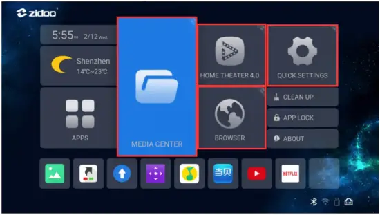 Application Customization on Main Interface