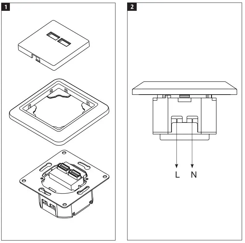 anslut 006864 Wall Socket Instruction Manual - fig 1,2