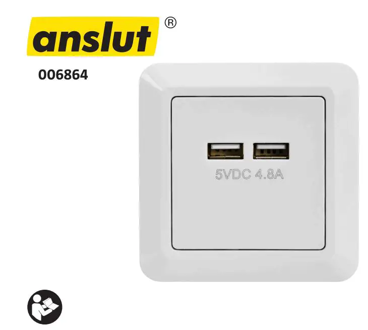 anslut 006864 Wall Socket Instruction Manual