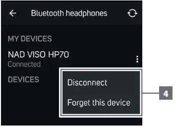 NAD C700 BluOS Streaming Amplifier Owner's Manual - DISCONNECT FORGET DEVICE