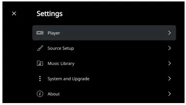 NAD C700 BluOS Streaming Amplifier Owner's Manual - SETTINGS