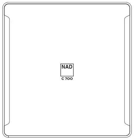 NAD C700 BluOS Streaming Amplifier Owner's Manual - TOP AND FRONT VIEW