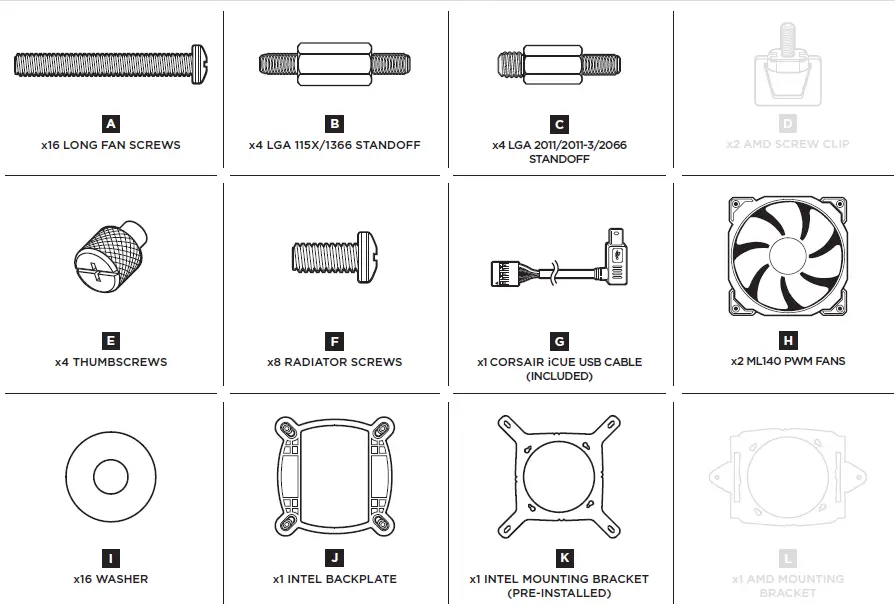 Included Hardware for Intel