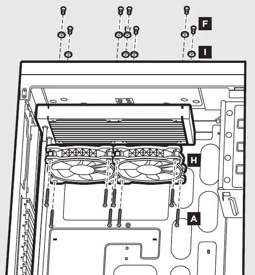 Install the Fans and Radiator