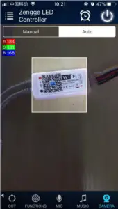 Background color function of camera 2