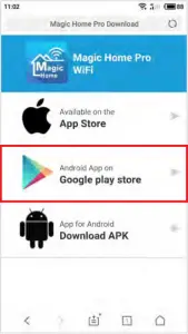 Installation details for Android - Step 2