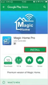 Installation details for Android - Step 3