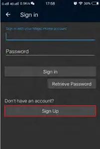 Register and login account 1