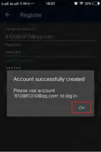 Register and login account 3