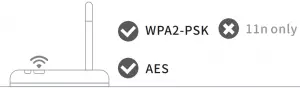 encryption of router setting is WPA2-PSK