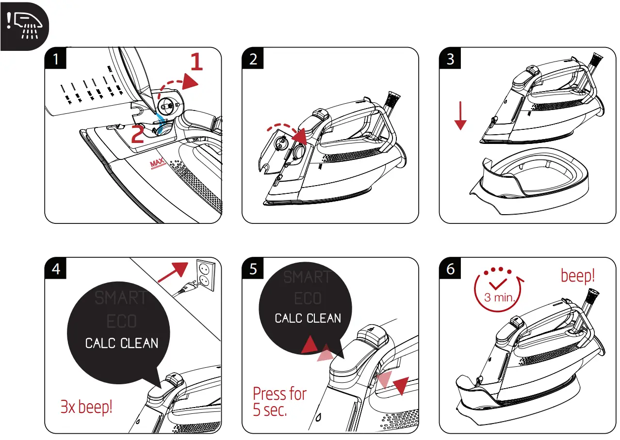 beko SPA 9130 B Steam Iron User Manual - SELF-CLEAN