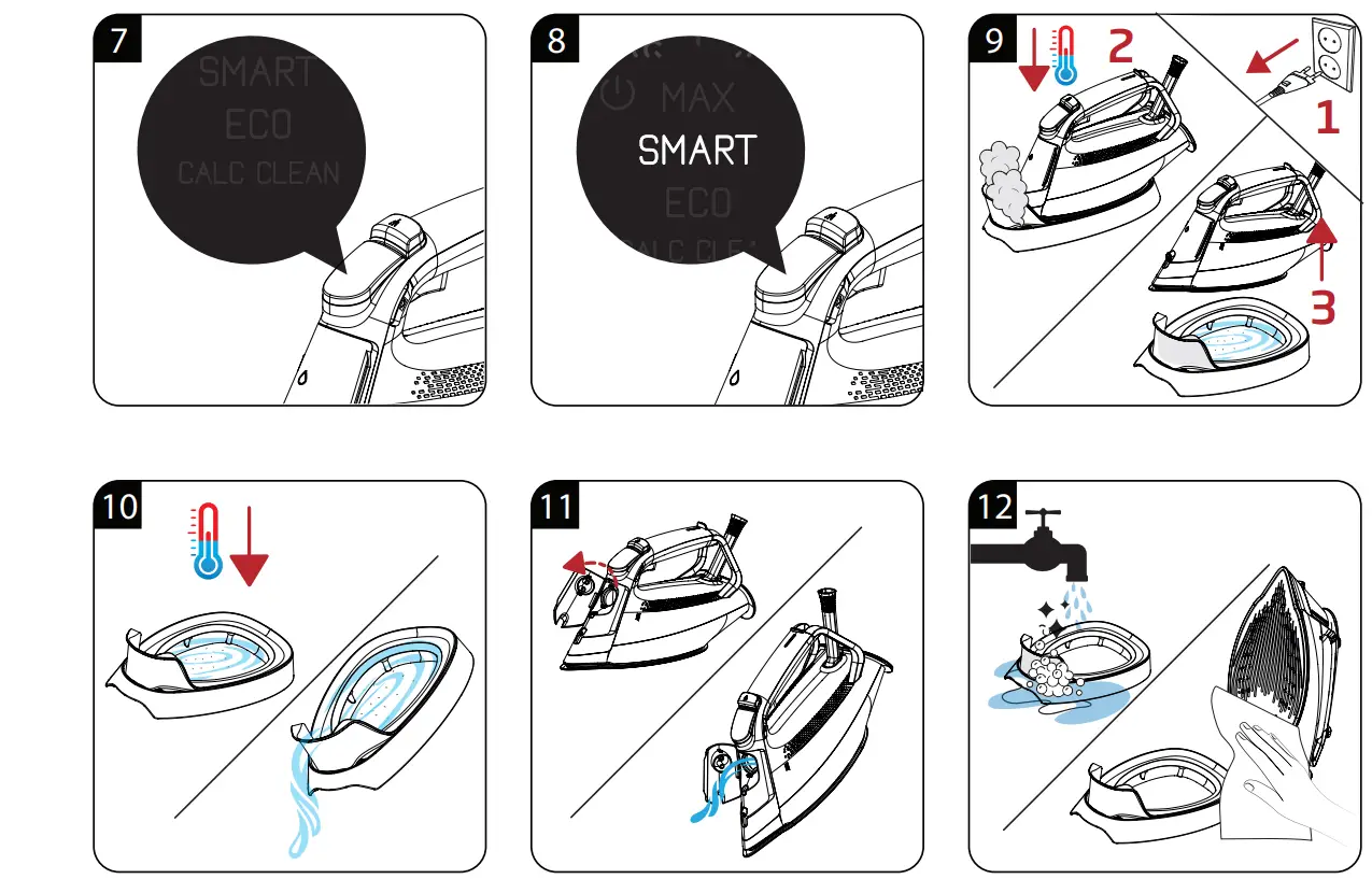 beko SPA 9130 B Steam Iron User Manual - SELF-CLEAN