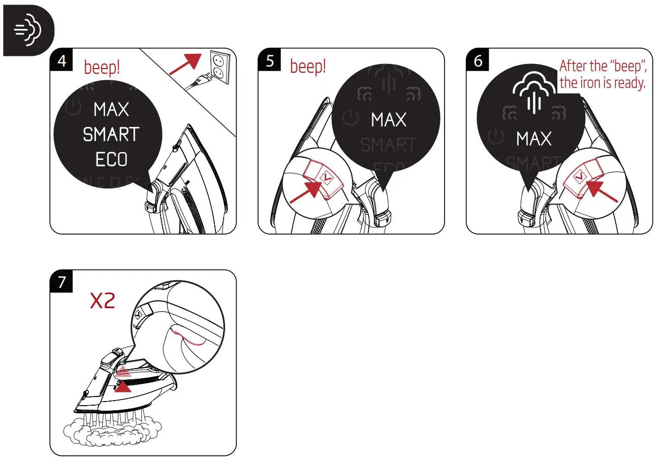 beko SPA 9130 B Steam Iron User Manual - SHOCK STEAM