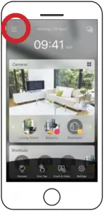 1b Tap the icon at the top left