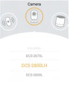 3 Select the DCS-2800LH camera from
