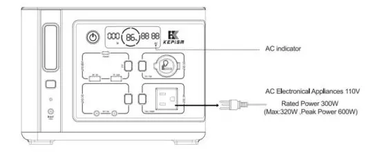 KEPiSM KP-300 300W Portable Power Station 4