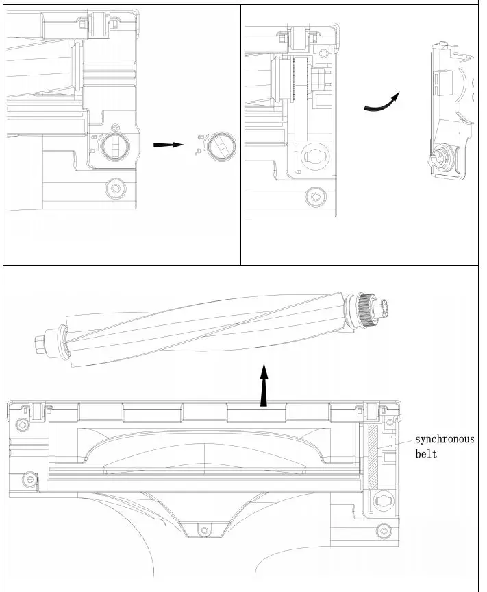 kogan Premium UltraLife Stick Vacuum and Accessories Kit User Manual - Brush Roller Disassembly and Installation