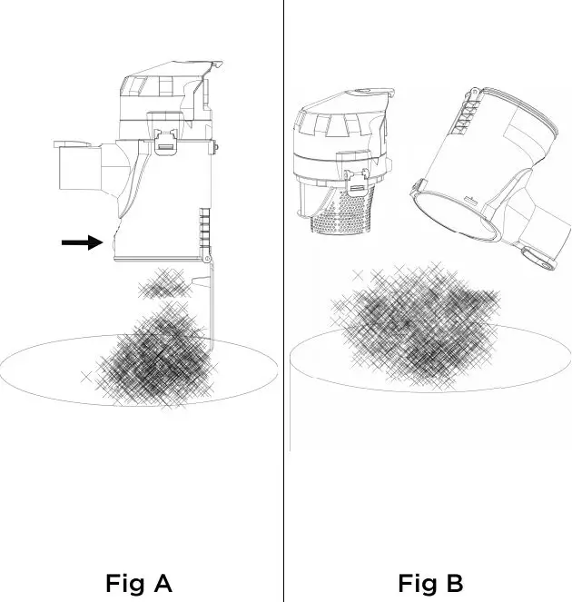 kogan Premium UltraLife Stick Vacuum and Accessories Kit User Manual - Cleaning the Dust Cup
