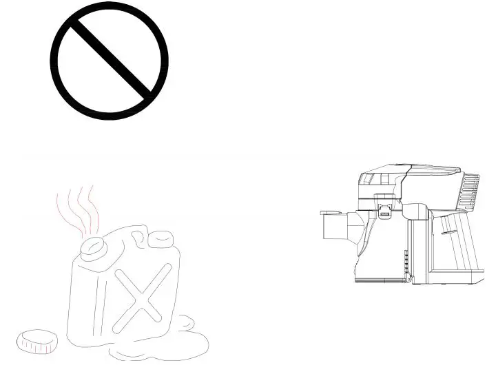 kogan Premium UltraLife Stick Vacuum and Accessories Kit User Manual - Do not use the vacuum to clean anything that is flammable such as gas or cigarettes'