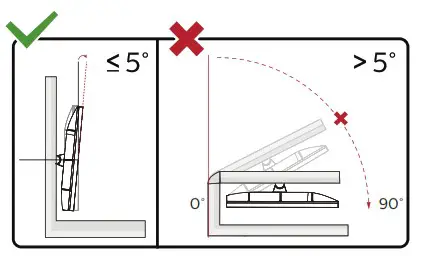 aoc Q32V3S LCD Monitor - Adjusting Viewing Angle 2