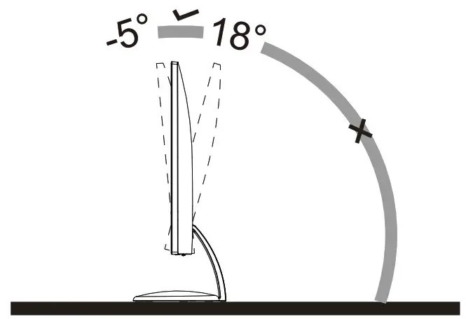aoc Q32V3S LCD Monitor - Adjusting Viewing Angle