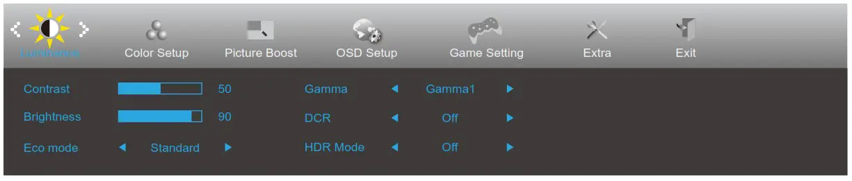 aoc Q32V3S LCD Monitor - OSD Setting 2