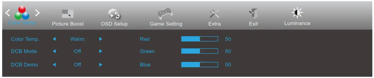 aoc Q32V3S LCD Monitor - OSD Setting 3