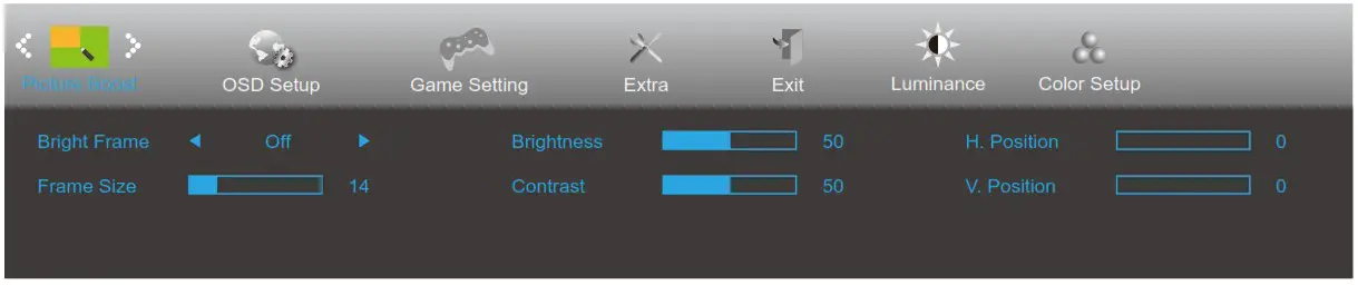 aoc Q32V3S LCD Monitor - OSD Setting 4