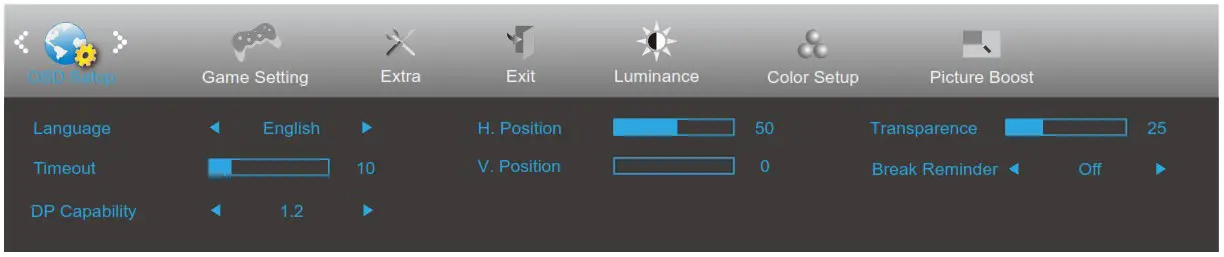 aoc Q32V3S LCD Monitor - OSD Setting 5