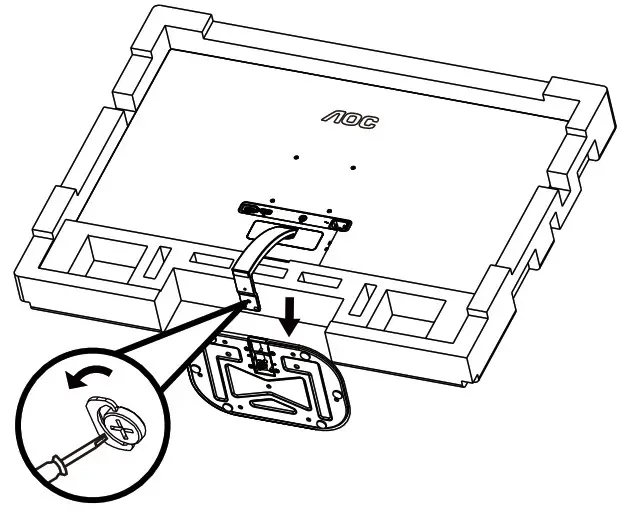 aoc Q32V3S LCD Monitor - Setup Stand and Base 2
