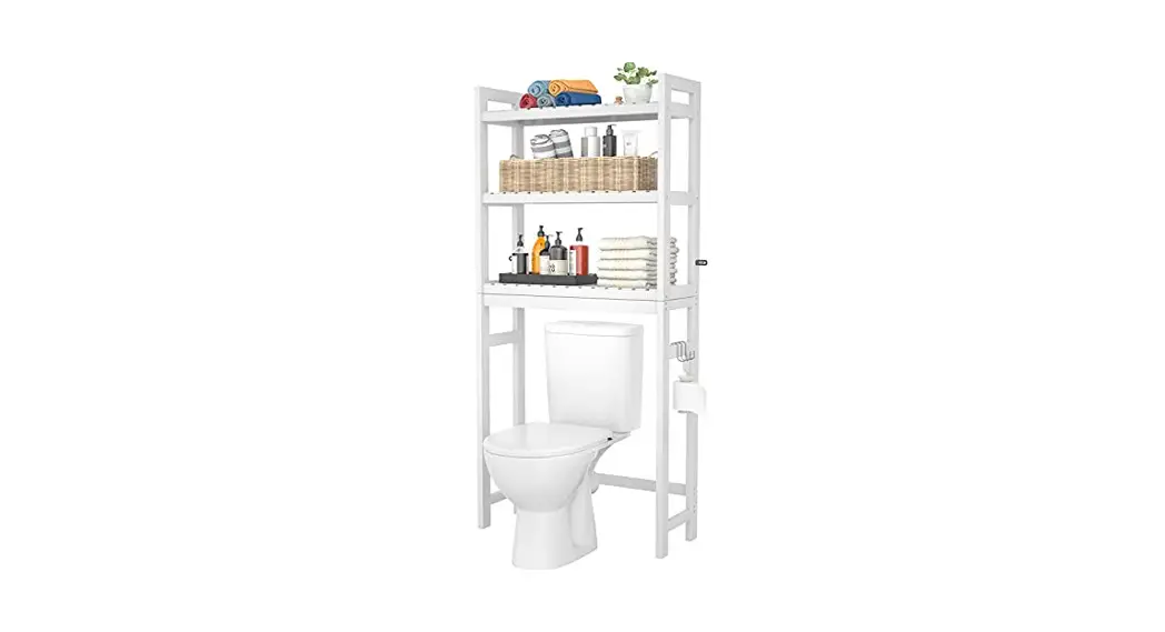 Polibi White Over-the-toilet Storage With Adjustable Shelf Collect Cabinet Installation Guide