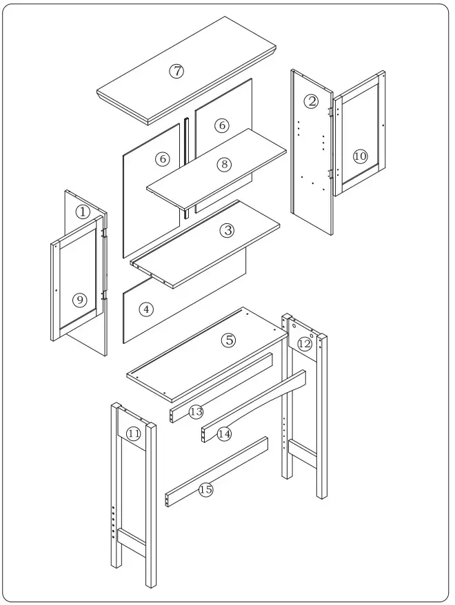 POLIBI White Over the Toilet Storage with Adjustable Shelf Collect Cabinet - figure 1