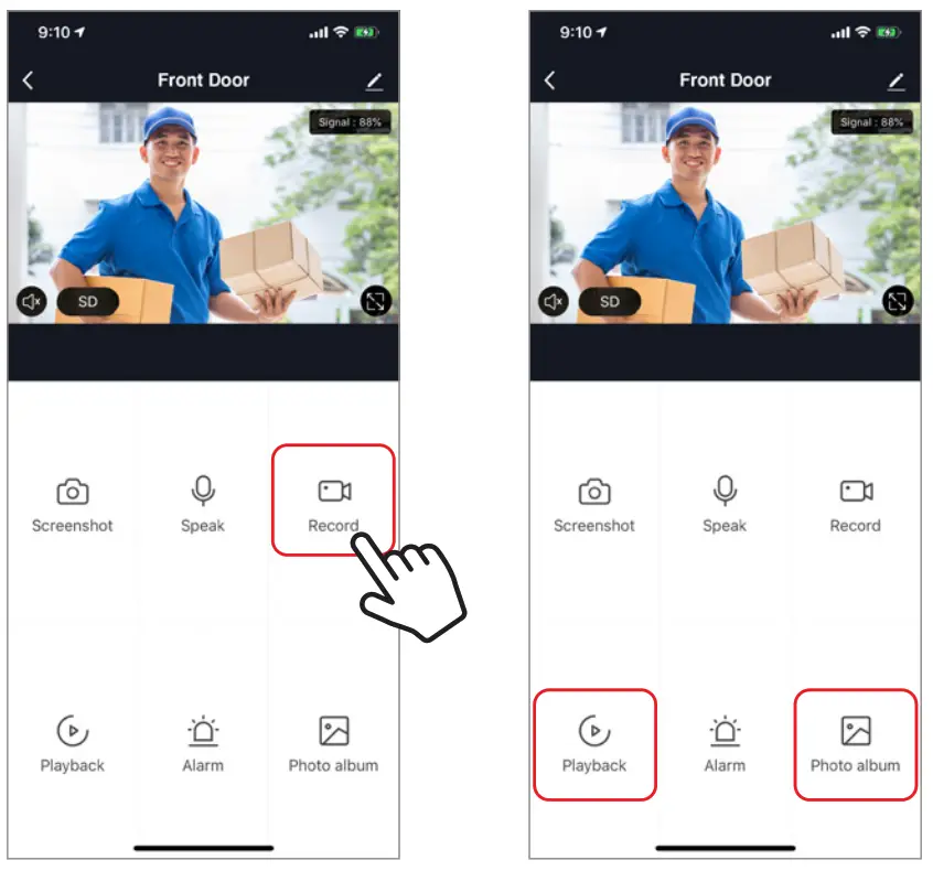 Brookstone BKWIFICAMDR WiFi Video Doorbell - Video Recording