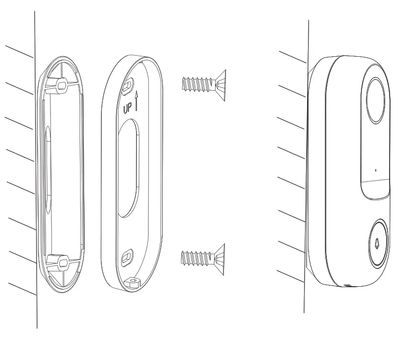 Brookstone BKWIFICAMDR WiFi Video Doorbell - camera bracket