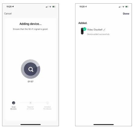 Brookstone BKWIFICAMDR WiFi Video Doorbell - concrete1