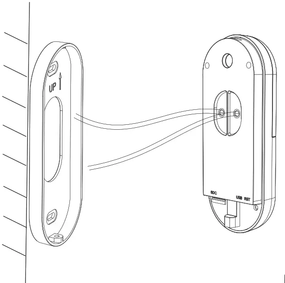 Brookstone BKWIFICAMDR WiFi Video Doorbell - connectors