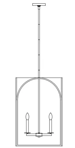 Hunter 19733 18 inch Dukestown 4 Light Pendant