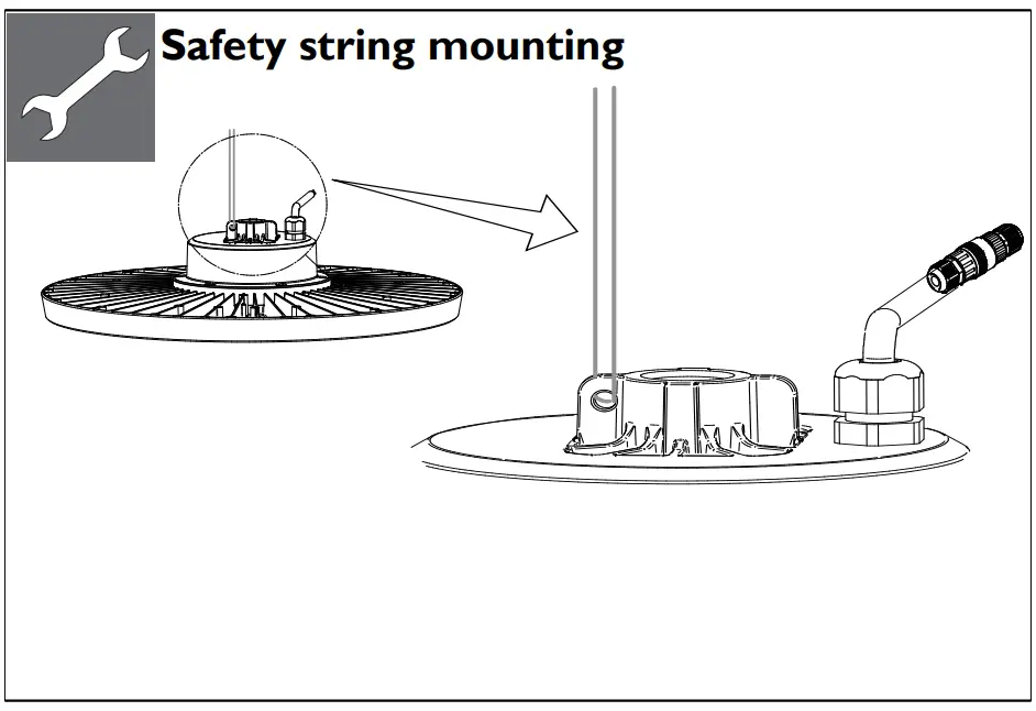 Safety string mounting