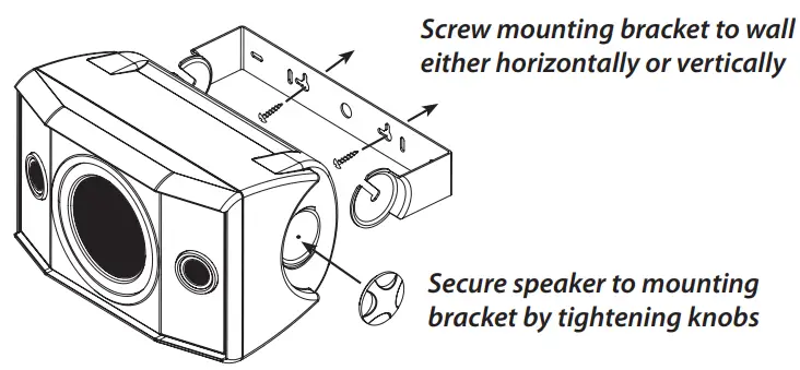 PROFICIENT AW500TT TT Outdoor Indoor Speakers - Installing Mounting Bracket