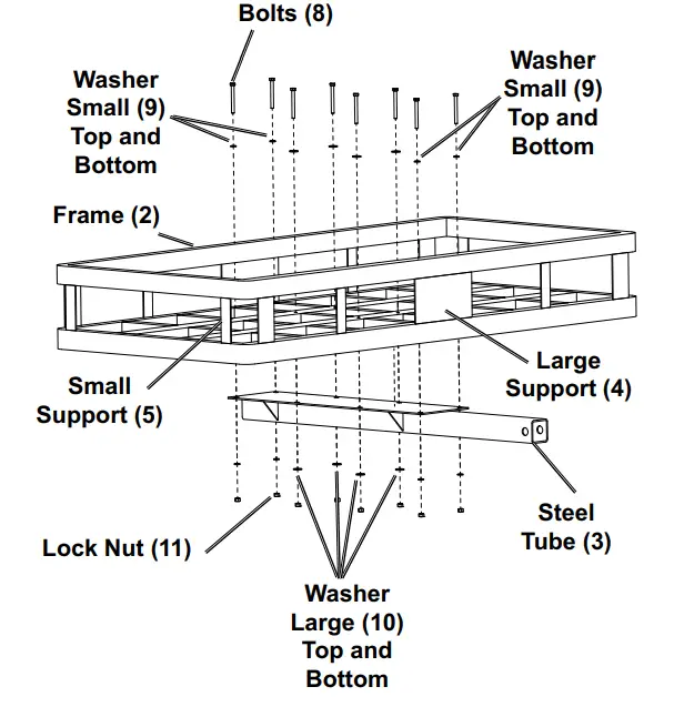 HAULMASTER ALUMCARGOCARRIER 92655 500 Lb. Capacity Aluminum Cargo Carrier fig (3)