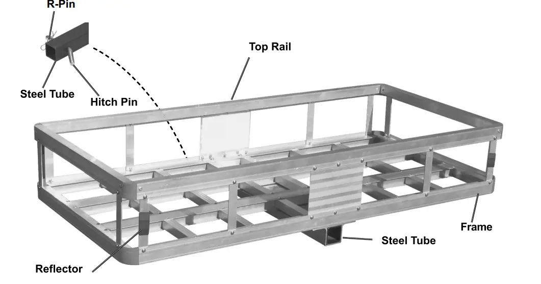 HAULMASTER ALUMCARGOCARRIER 92655 500 Lb. Capacity Aluminum Cargo Carrier fig (4)
