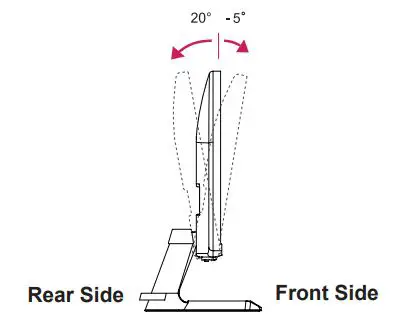 LG IPS LED MONITOR Owner’s Manual - Adjust the angle of the screen